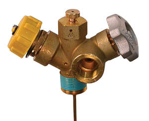3/4 MPT combo valve with 12 dip tube, 1/4 gauge tap – CHS Propane  Equipment