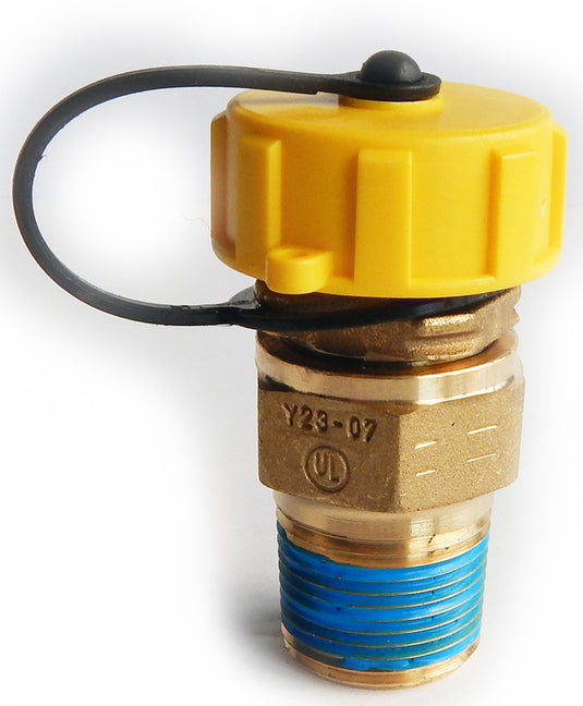 1-1/4 ACME x 3/4 MPT Vapor Return Valve, with Excess Flow