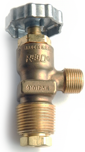 3/4 MPT X 3/8 MPT fork lift liquid service valve 2.5 GPM