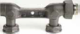 Meter bar straight 1X1 inch iron black female NPT union