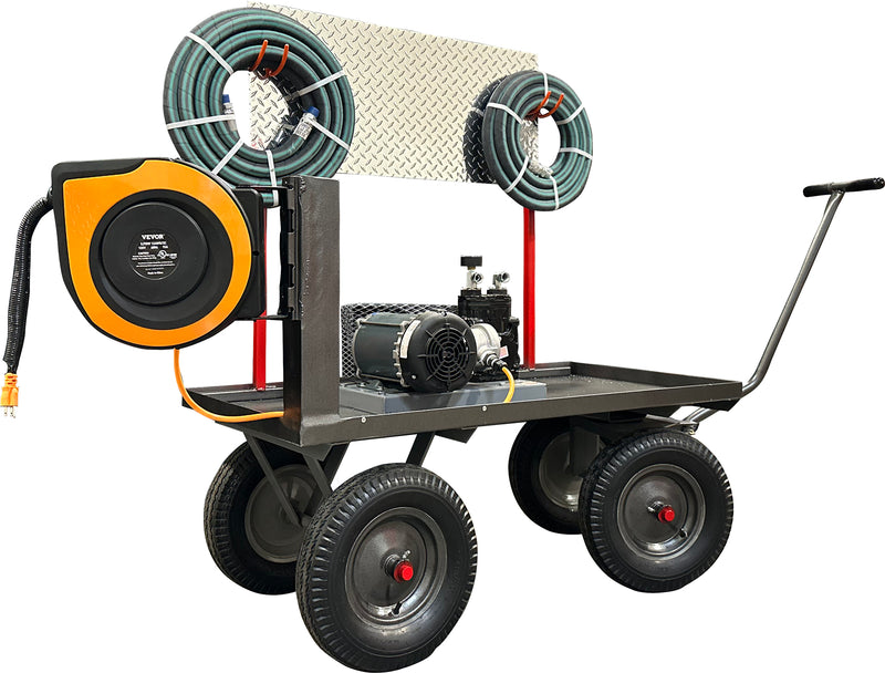 Load image into Gallery viewer, Heavy duty 12 gauge steel cart with 4-ply pneumatic tires
