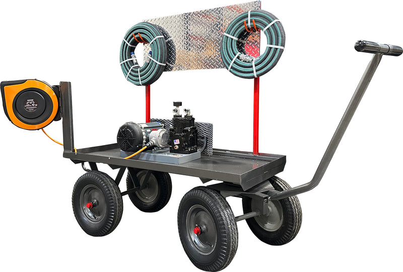 Load image into Gallery viewer, Heavy duty 12 gauge steel cart with 4-ply pneumatic tires
