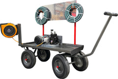 Heavy duty 12 gauge steel cart with 4-ply pneumatic tires