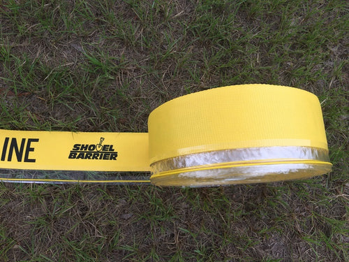 Yellow barrier marker line with tracer wire