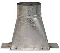 Kit-Adapter Oval To Round Double Walled