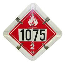 MAGNETIC 1075 DECAL-DIAMOND SHAPE SIZE: 10 7/8",RED ON WHT
