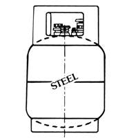 20# MANCHESTER STEEL BUFFER CYLINDER WITH FILL VALVE AND