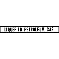 3 INCH RED LETTER ON VINYL/LIQ PETROLEUM GAS