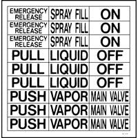 LABEL FOR OPENING ESV VLV DOT NFPA APPROVED