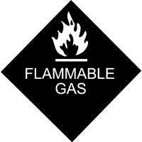 "FLAMMABLE GAS" DIAMOND DECAL, 10 1/2"