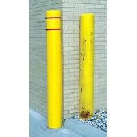 YELLOW WITH RED TAPE POST GUARD BOLLARD 4.5