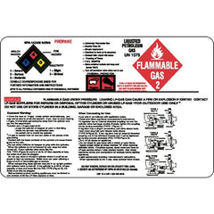 3-IN-1 DECAL: DOT 1075,NFPA HAZARD RATING