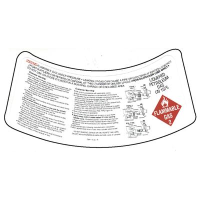 DECAL COMBINATION CYL WARNING/DOT 1075