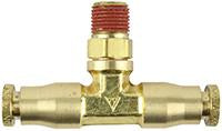 1/4"TUBE X 1/4"TUBE X 1/8"NPT TEE DOT APPROVE