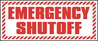 EMERGENCY SHUT OFF DECAL F/BOBTAILS