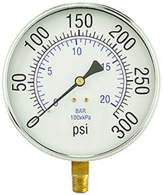 PRESSURE GAUGE 0-300 PSI,4.5