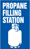 2' X 4' DOUBLE FACED FILLING STATION SIGN PROPANE