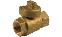 1/2" FPT meter stop locking shut off valve, brass