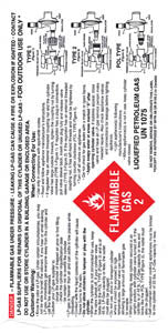 2 in 1 Red and Black label 500 per roll decal – CHS Propane Equipment