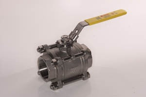 1 1/4" Full port stainless 4 bolt ball valve