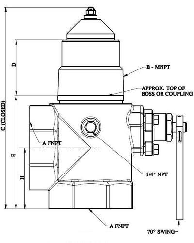 3 inch internal valve tee body threaded ductile iron 100 GPM