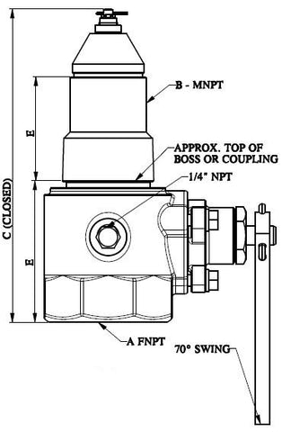 2 inch internal valve tee body threaded ductile iron 250 GPM