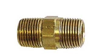 3/8 X 1/4 hex nipple brass