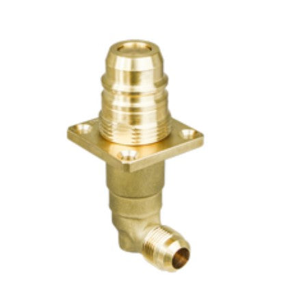 Euro Autogas Fill Valve, Male snap-on X 1/2" flare 90 degree