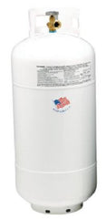 40 lb Steel Cylinder, White w/ QCC1