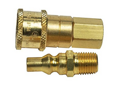 CONNECTOR-QUICK 1/4" MPT X FPT FULL FLOW ML PLG