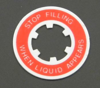 "Stop filling when ... " dial for liquid level gauges