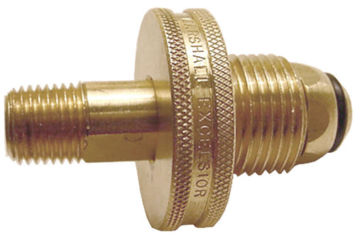 1/4 MPTxexcess flow soft nose POL with brass handwheel