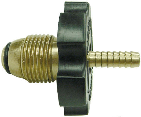 Excess flow soft nose POL with plastic handwheel 1/4 hose bar