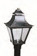 MHP Yard Light, Black Aluminum Post Mount, NG