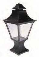 MHP Yard Light, Black Aluminum Pedestal Mount, NG