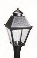 MHP Yard Light Black Aluminum Post Mount, NG