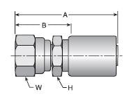 1/4" Flare Swivel Pressed On Hose Coupling