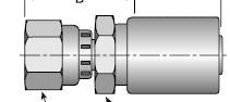 1/2" Flare Swivel Pressed on Hose Coupling