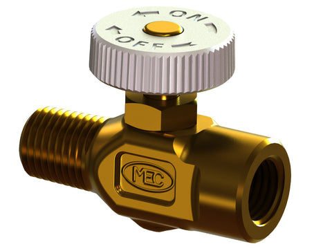 1/4" MNPT x 1/4" FNPT Needle Valve. Brass