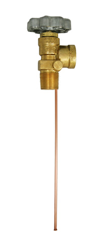 3/4"xFPOL brass service valve with 11.7 diptube, no relief