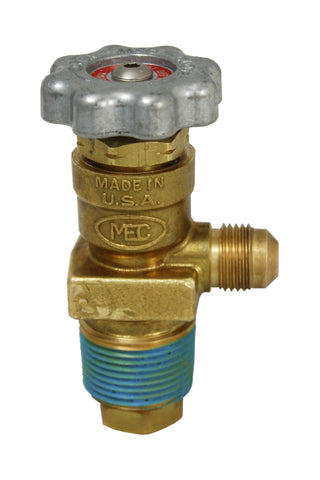 3/4 MPT x 3/8 SAE flare 90 deg service valve, 2.6 GPM