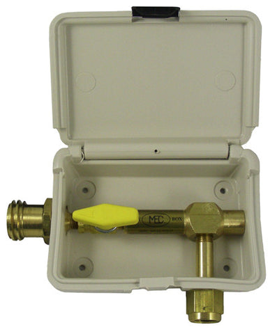 Single QCC1 Gas Outlet Kit wit Ball Valve x 1/2 fpt Ivory Box