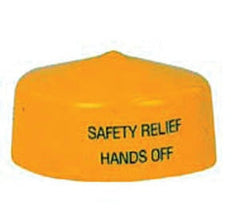 1-1/2" Yellow Relief Cap,Vinyl