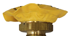Small adjustable cover cap for relief valves, yellow vinyl
