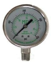 0-5 PSI dry pressure gauge 1/4" MPT bottom mount 2.5" dia