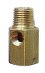 Pressure gauge adaptor 1/2" FP X 1/2 MPT X 1/4" FPT gauge tap