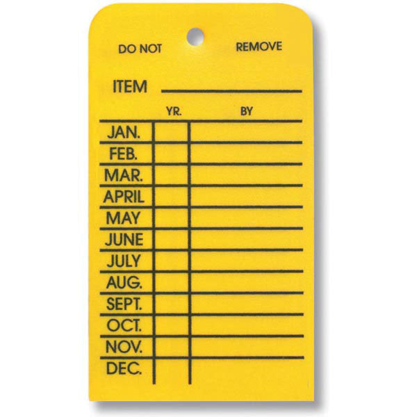 Plastic Inspection Tag for Fire Extinguisher – CHS Propane Equipment