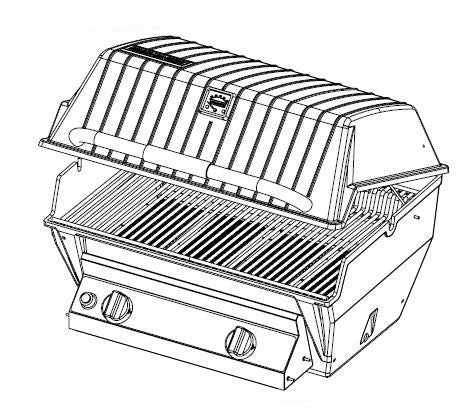 Broilmaster Prem Grill Head,NG Black*BluFlame