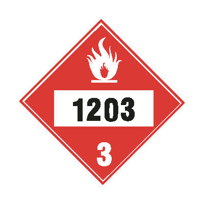 UN 1203 Gasoline diamond decal Placard – CHS Propane Equipment