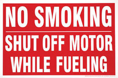 12x18 No Smoking/Shut off moto decal